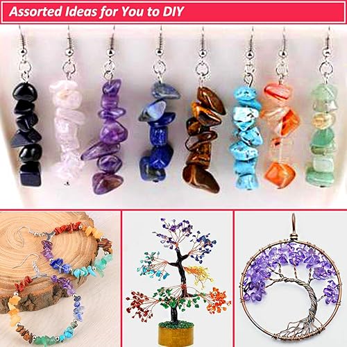 Miniatura 5 de Cuentas de piedra natural para la fabricación de joyas, cuentas sueltas de piedras preciosas irregulares, piezas de cristal trituradas, cuentas de