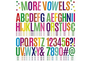 186 pcs 3 inch Stick on Letters