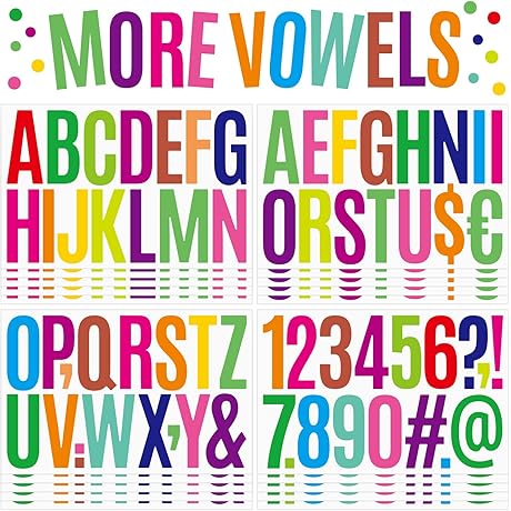 186 pcs 3 inch Stick on Letters