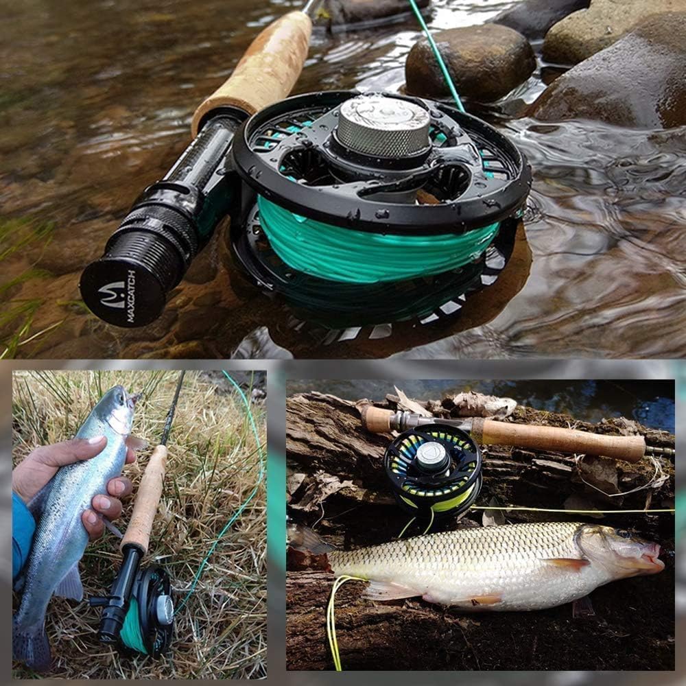 MAXIMUMCATCH Gaze Forelle superleicht Fliegenfischen Rolle, 4/5 6/7wt, großer Spulenkern, mit Vollem abgedichtete Brems-System