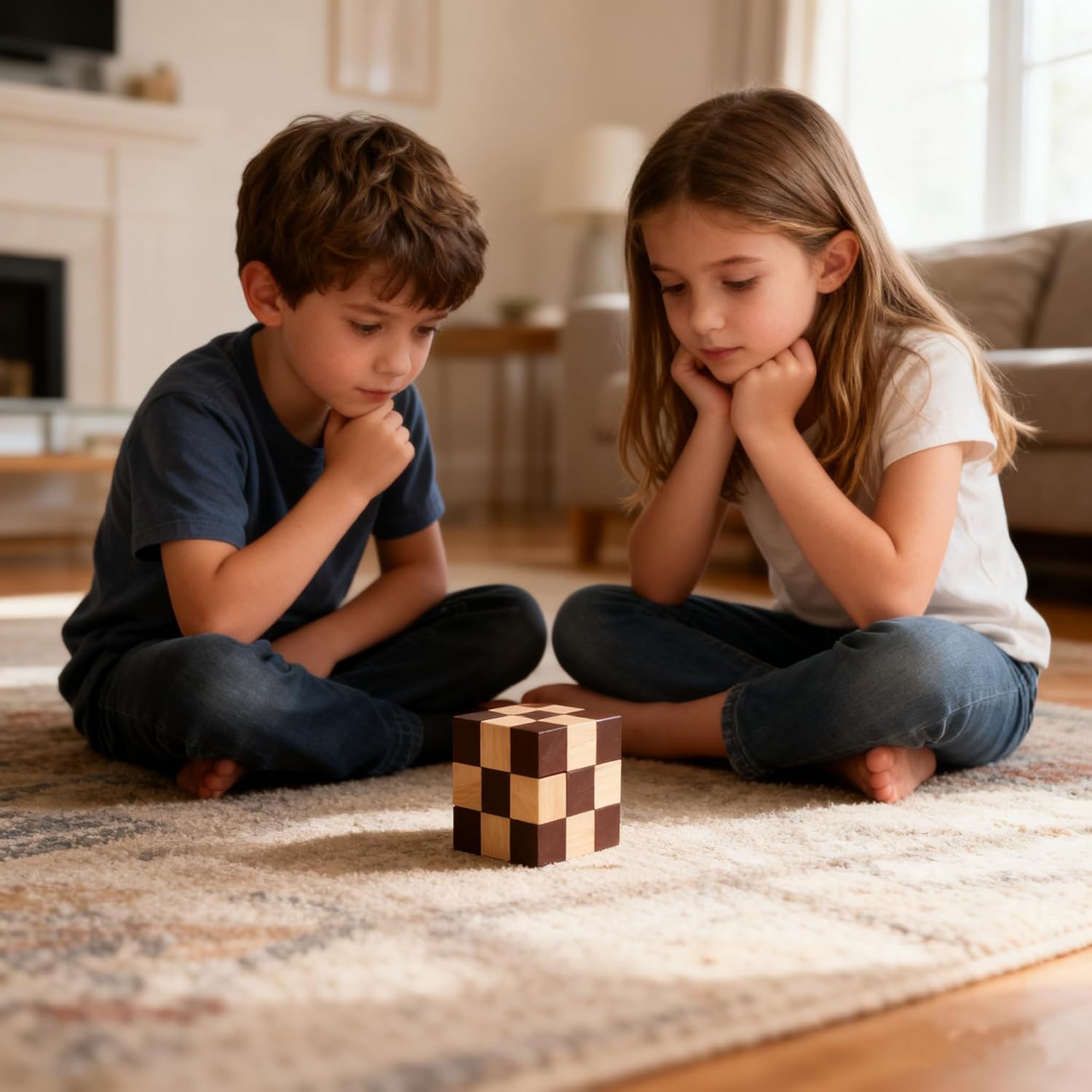 MAGIKON Brain Teaser Cube Puzzle Toy (Square Snake Cube)