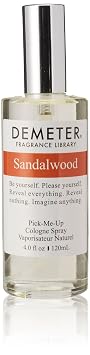 Demeter Unisex Cologne Spray, Sandalwood, 4 Ounce