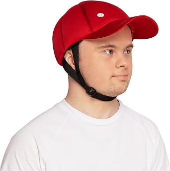 Ribcap Baseball Cap Medical Grade Protective Helmet | Red | Soft Helmet for Epilepsy | Protective Hat for Seizures