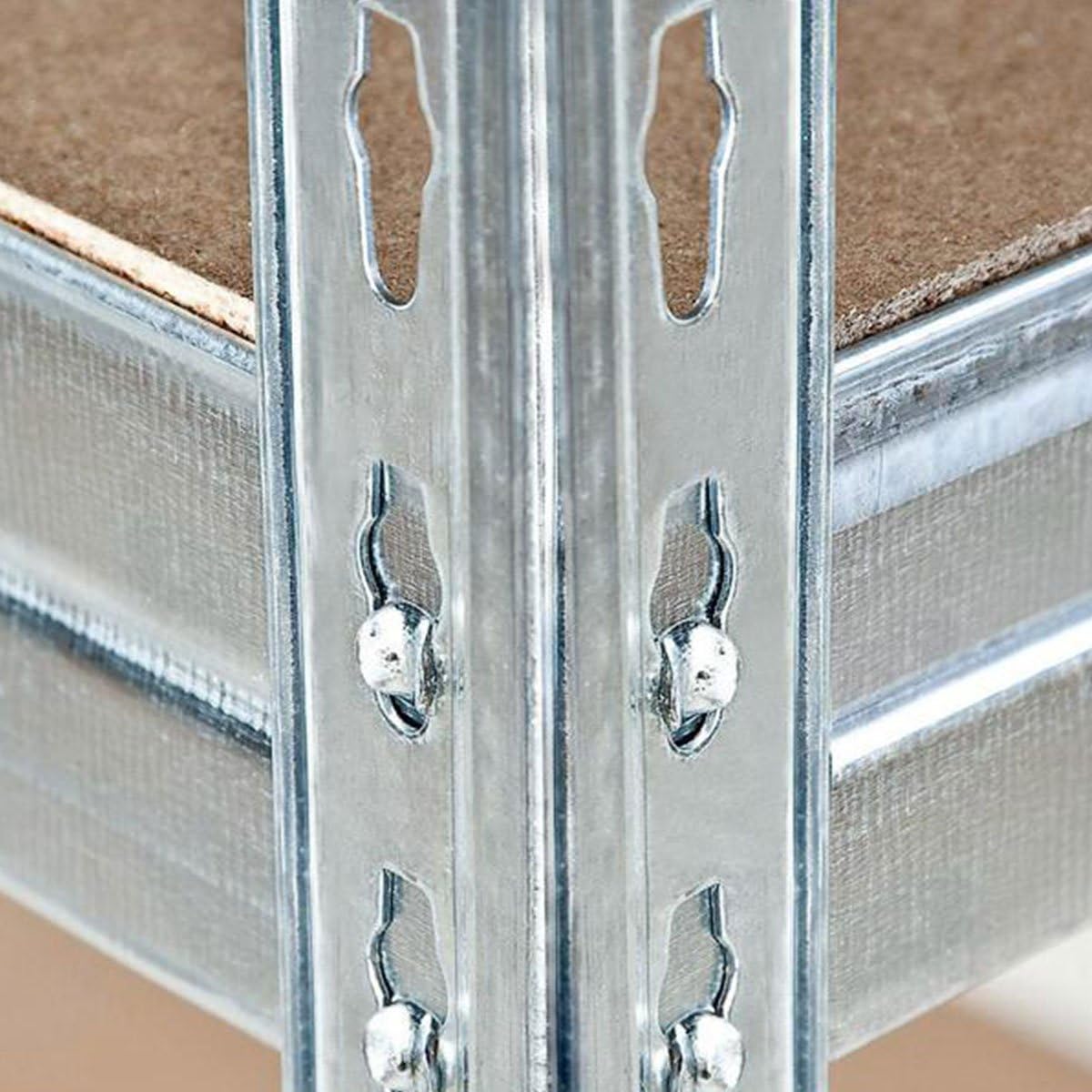 KARAT Rayonnages Charges Lourdes en métal pour Magasin & Garage - Étagères modulable à Grande Tenue - Rangement métallique pneus Charge Max. 1250 kg-Grizzly-Anthracite-Gris, 220 x 90 x 45 cm