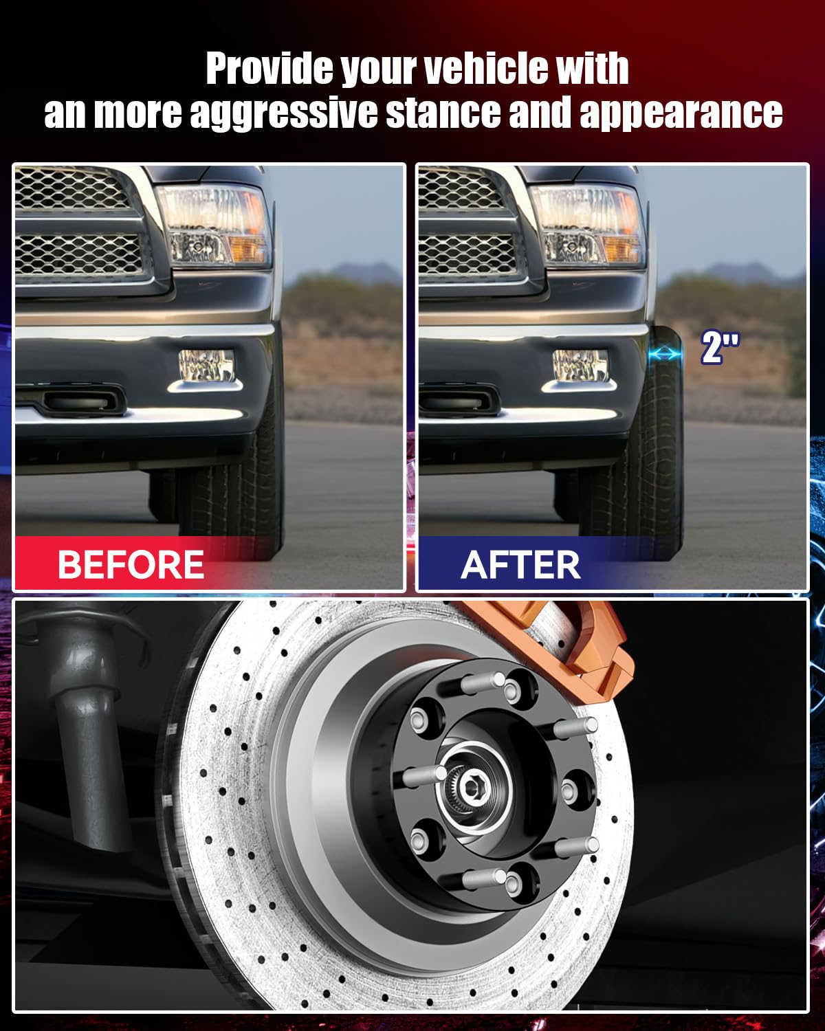 FLYCLE 5 X 5.5" Wheel Spacers For 1994-2001 RA Produktbild-Vorschau 3