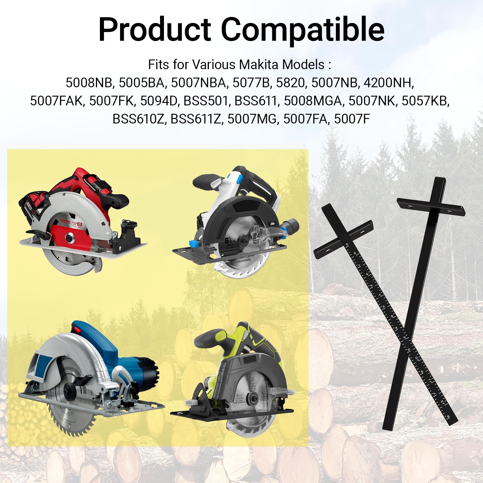 164095-8 - Kit de repuesto para sierra circular para sierras circulares multiusos 5005BA, 5007NB, 5057KB, BSS501, 5704R, color negro, 2 paquetes