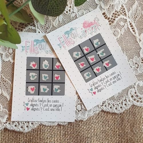 Carte à gratter Fille et Garçon Annonce originale sexe bébé Annonce