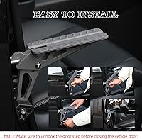 Vista 4 de COWVIE Escalón plegable para puerta de auto: Escalón para acceso al techo del vehículo para ambos pies, Escalera para la mayoría de SUV, Camiones