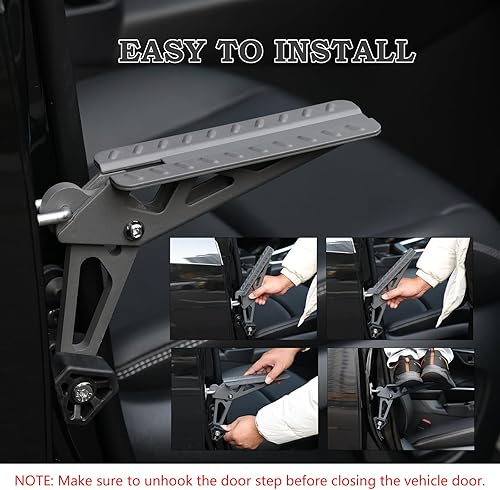 Miniatura 4 de COWVIE Escalón plegable para puerta de auto: Escalón para acceso al techo del vehículo para ambos pies, Escalera para la mayoría de SUV, Camiones