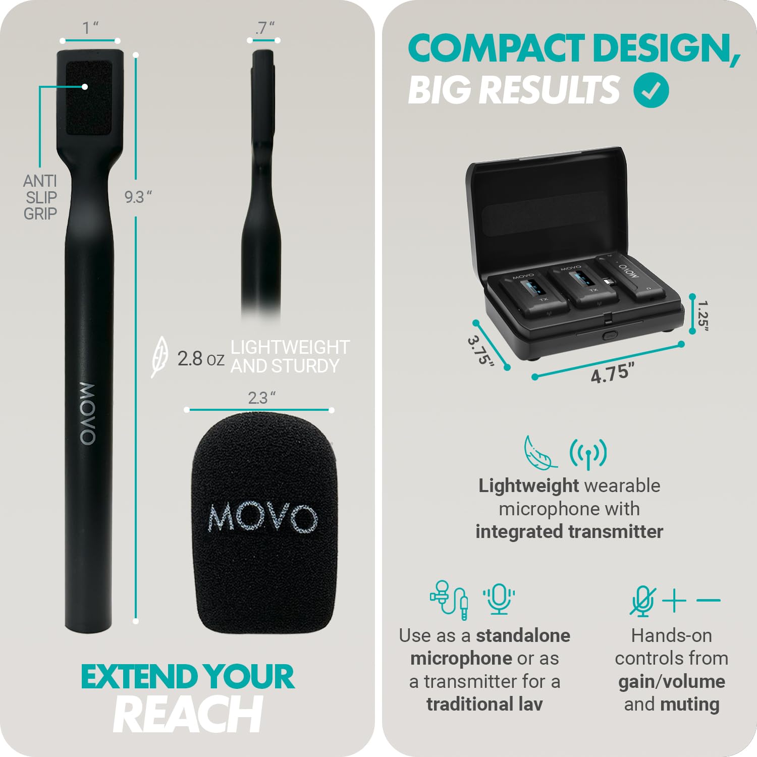 Amazon.com: Movo WMX-2-L-Duo Dual Wireless Lavalier Microphone for  iPhone/Lightning Devices with WMX-HM Handheld Adapter - Lapel Mic with  Handle Mount for Content Creators, Interviews, Reporting : Musical  Instruments