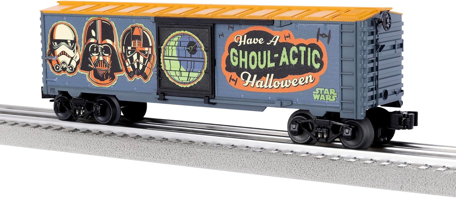 Lionel Star Wars Glow in the Dark Halloween Boxcar O Gauge Disney Train Car – Model Train Car with Diecast Trucks, and Operating Couplers, Ages 14+