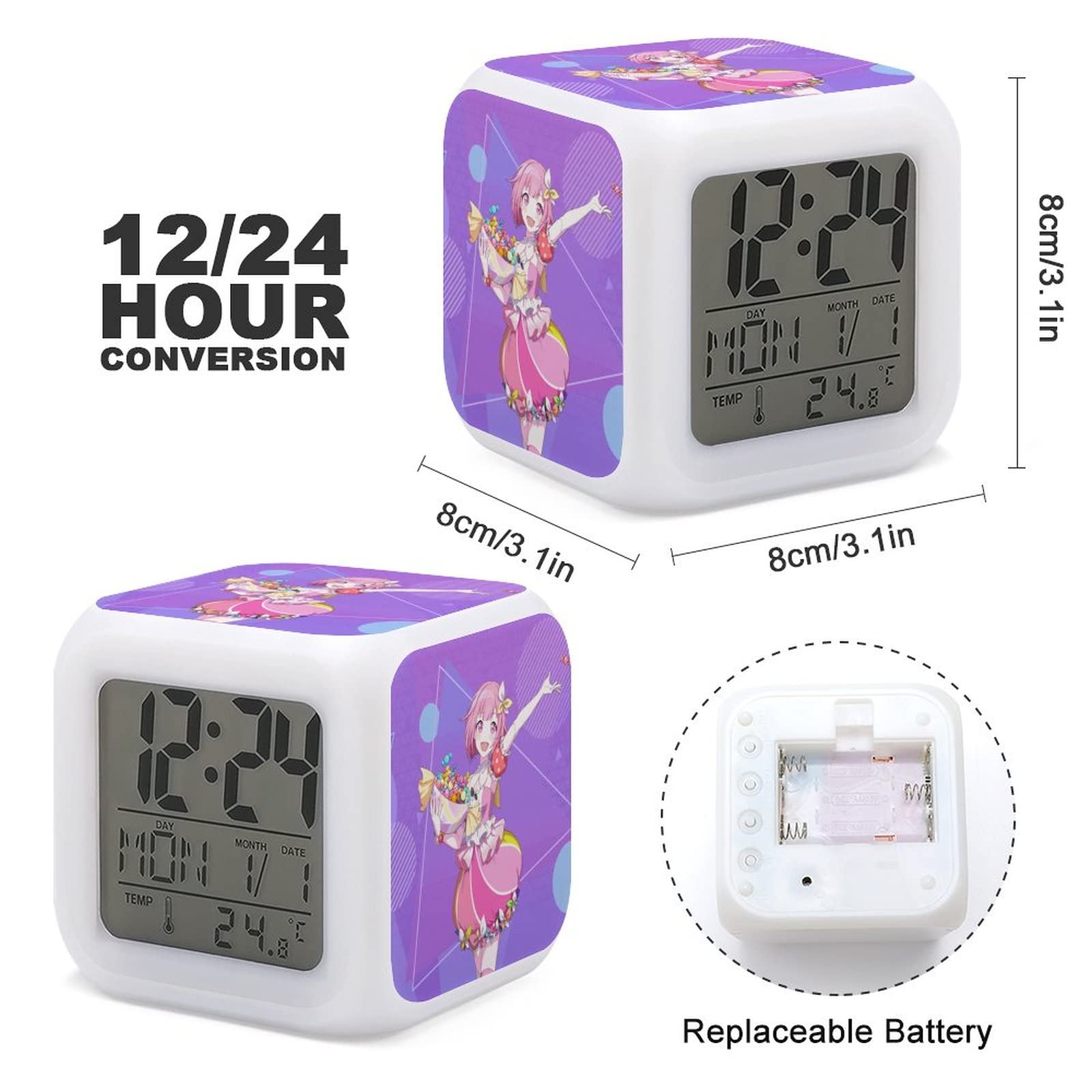 Amazon.co.jp: プロジェクトセカイ 鳳 えむ 目覚まし時計 LED