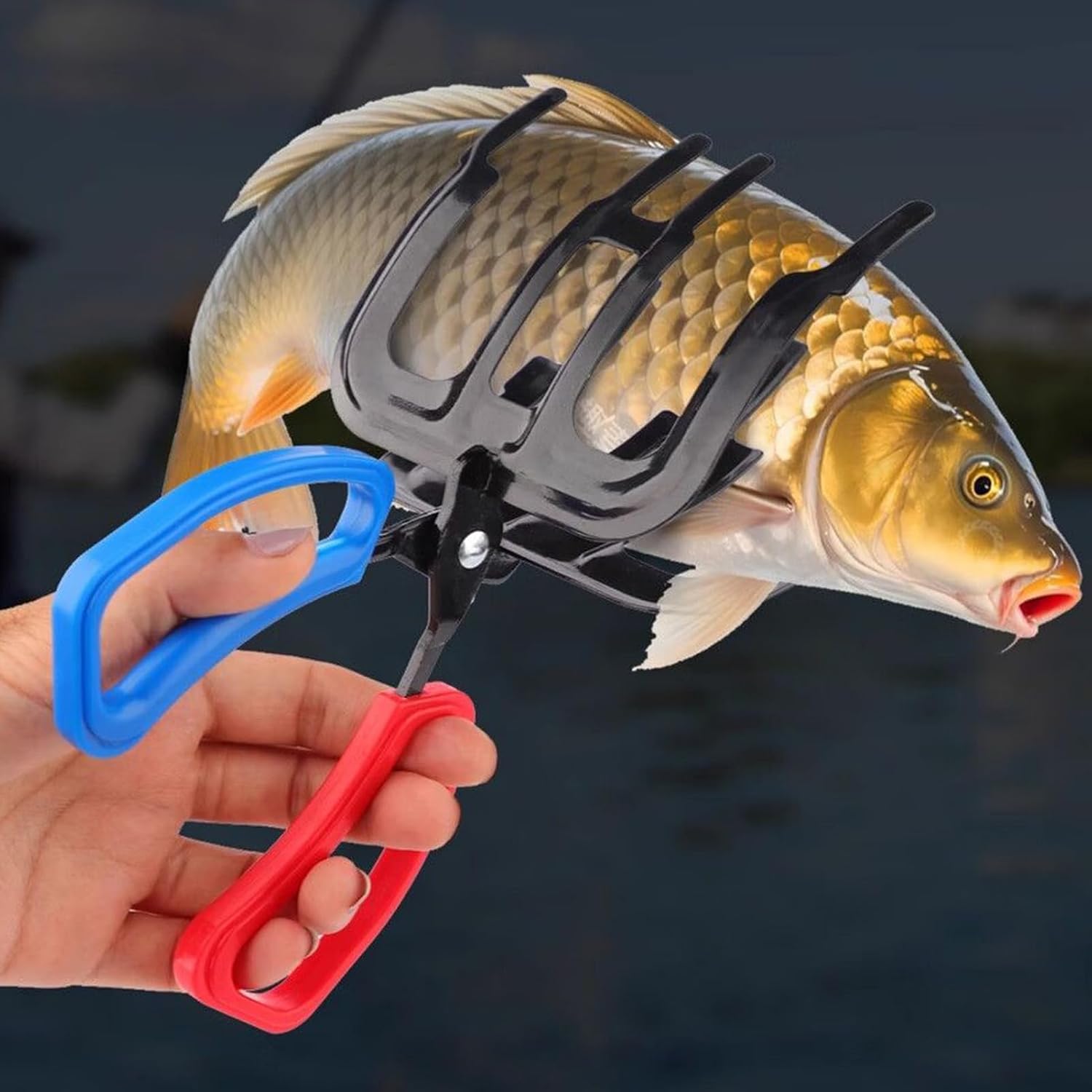 Fish Gripper - Metal Claw Control Clamp - Multifunctional Fish Grabbers | for Catch Crab Saltwater Freshwater Ice Boat Fishing Accessories