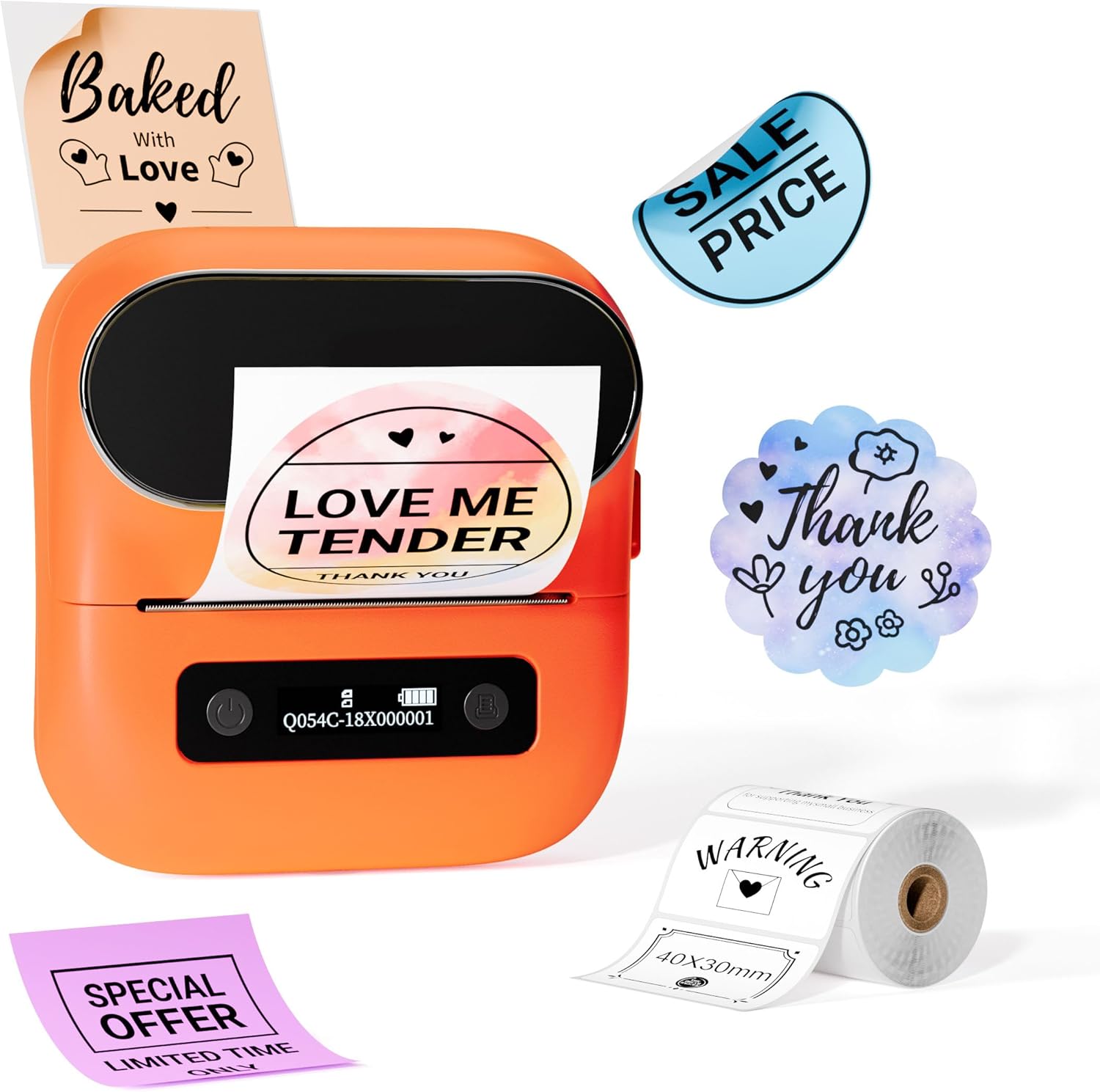 M220 Bluetooth Label Maker, 3.14 Inch Sticker Maker for Small Business & Home,Portable Printer Compatible with Phones and PC, Thermal Label Printer with 40x30mm Label