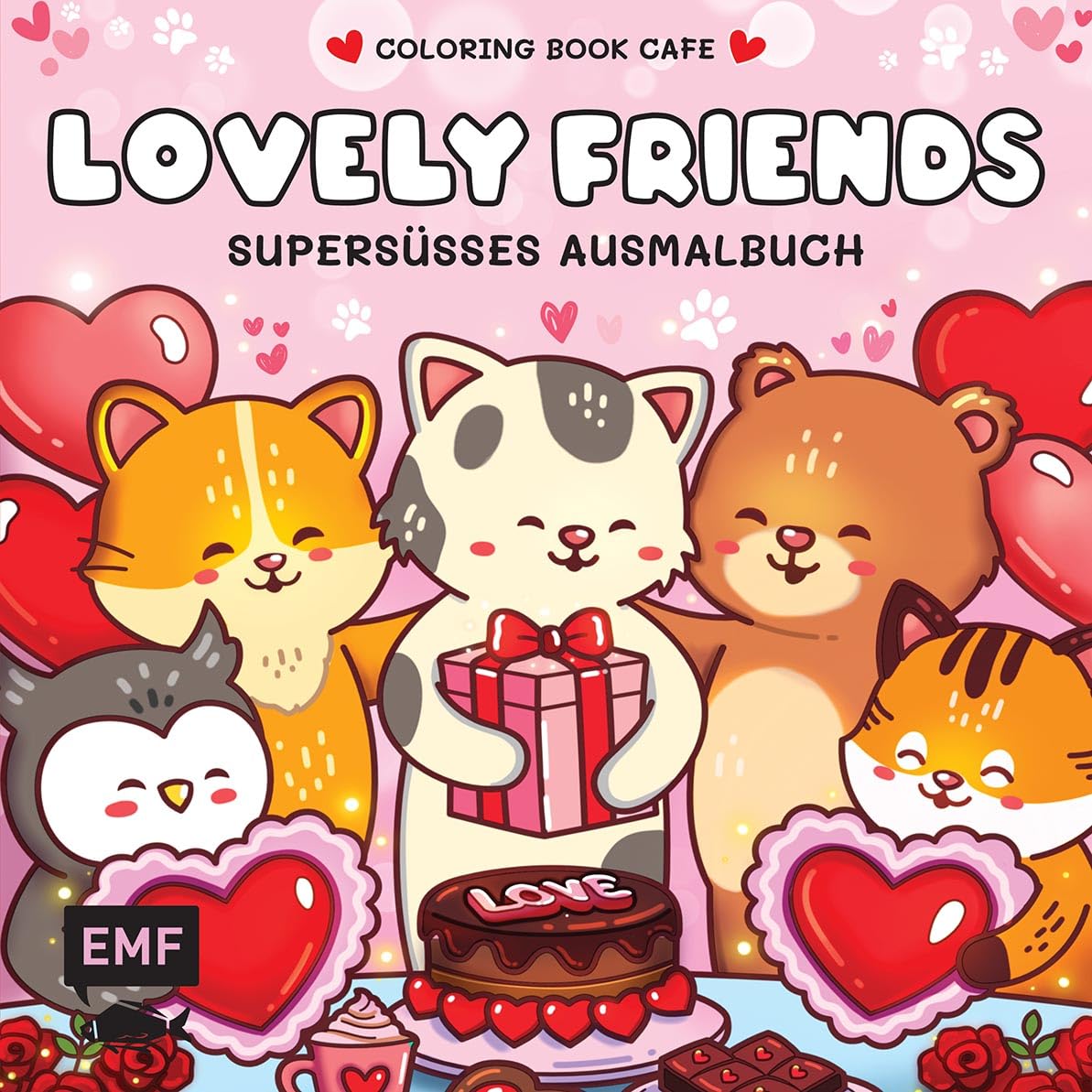 Cozy Coloring - Lovely Friends: Supersüßes Ausmalbuch zum Entspannen und Träumen - Für Erwachsene, Teenager und Kinder