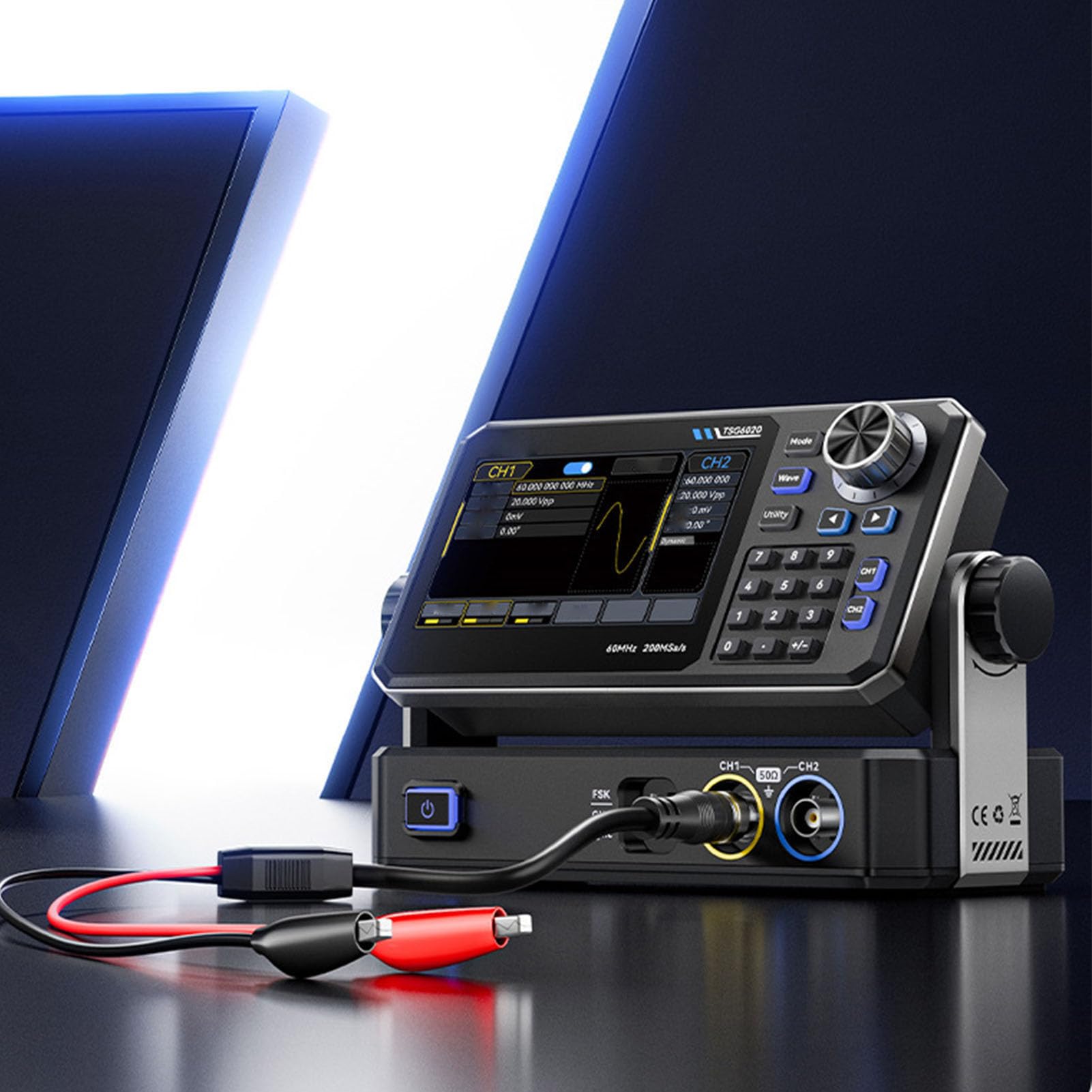 Jectse 30-MHz-Digitaloszilloskop, 2-Kanal-DDS-Signalgenerator-Multimeter, 200 /s Abtastrate, 4,3-Zoll-Touchscreen, Kfz-Oszilloskop-Frequenzanalysator