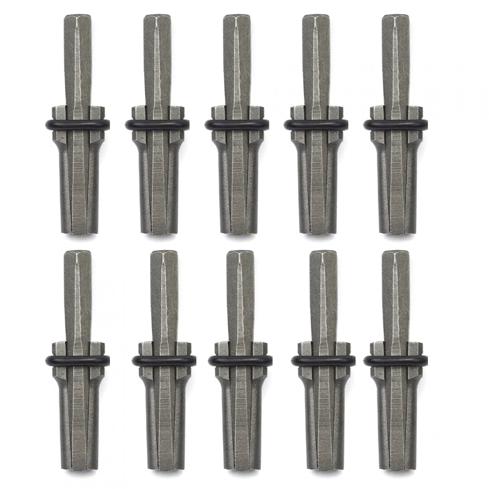 Set di 10 spaccatori per pietra, 16 mm, resistente, manuale separatore per pietra, con cunei e spessori di piuma, facile da applicare (grigio scuro)