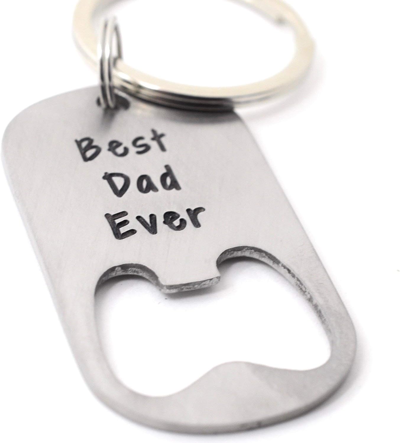 Best Daddy Ever Personalized Bottle Opener Keychain, Father's Day Present, Custom Stainless Steel