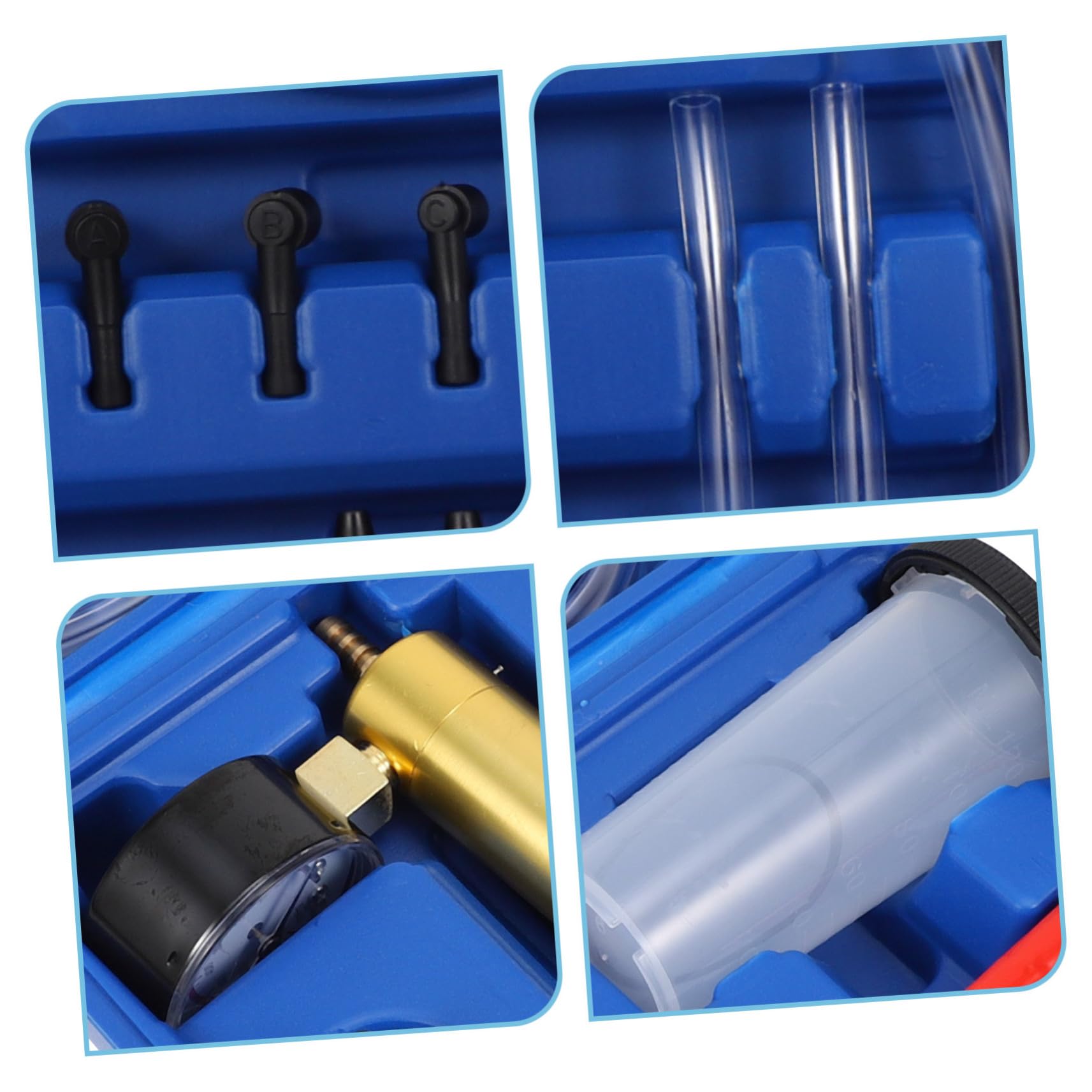 VALICLUD Herramienta para Coche Bomba de Vacío Manual Adaptador de Purga de Frenos para Cambiar Aceite de Frenos Comprobador de Depósito