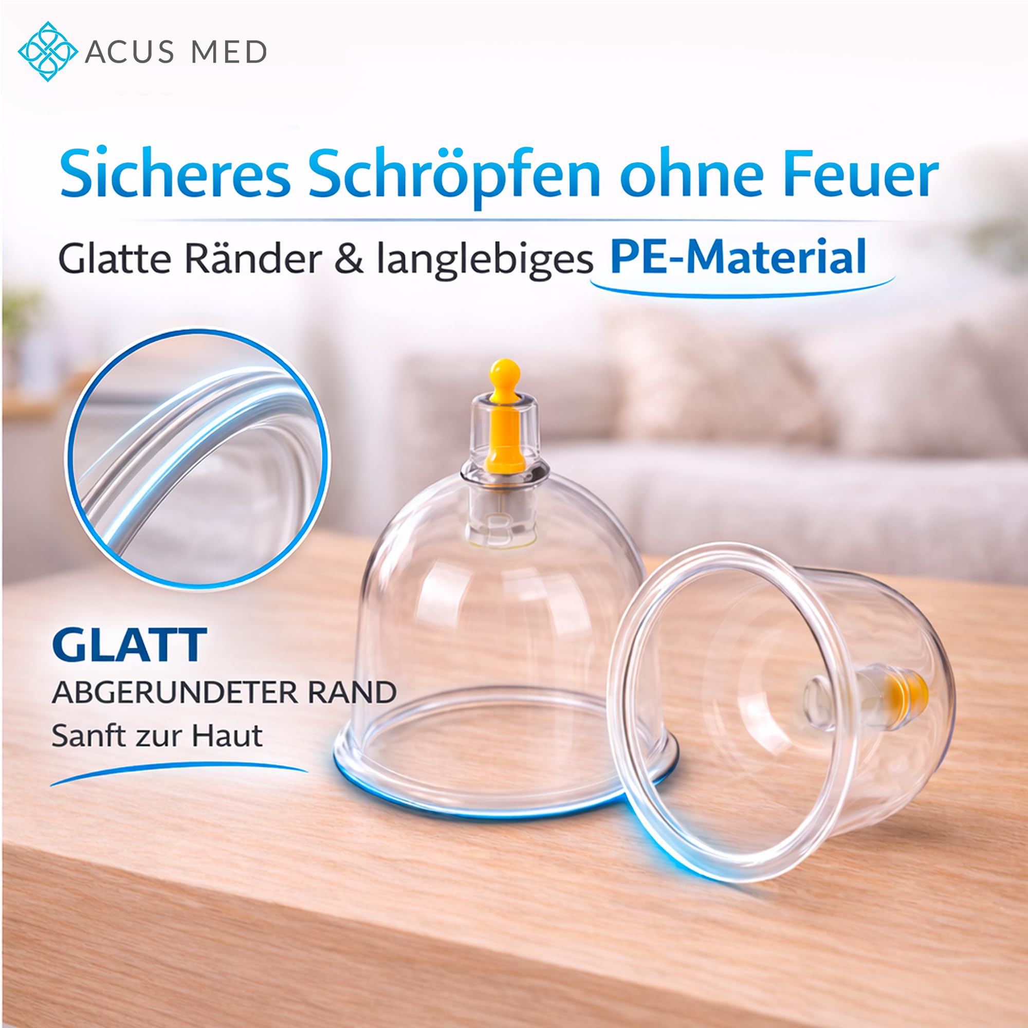 Schröpfgläser Set mit Vakuumpumpe 12 Stück - Schröpfset mit 6 Therapiemagneten - für Gesicht und Körper zur Gegen Cellulite, Spannung und Entspannen Muskeln