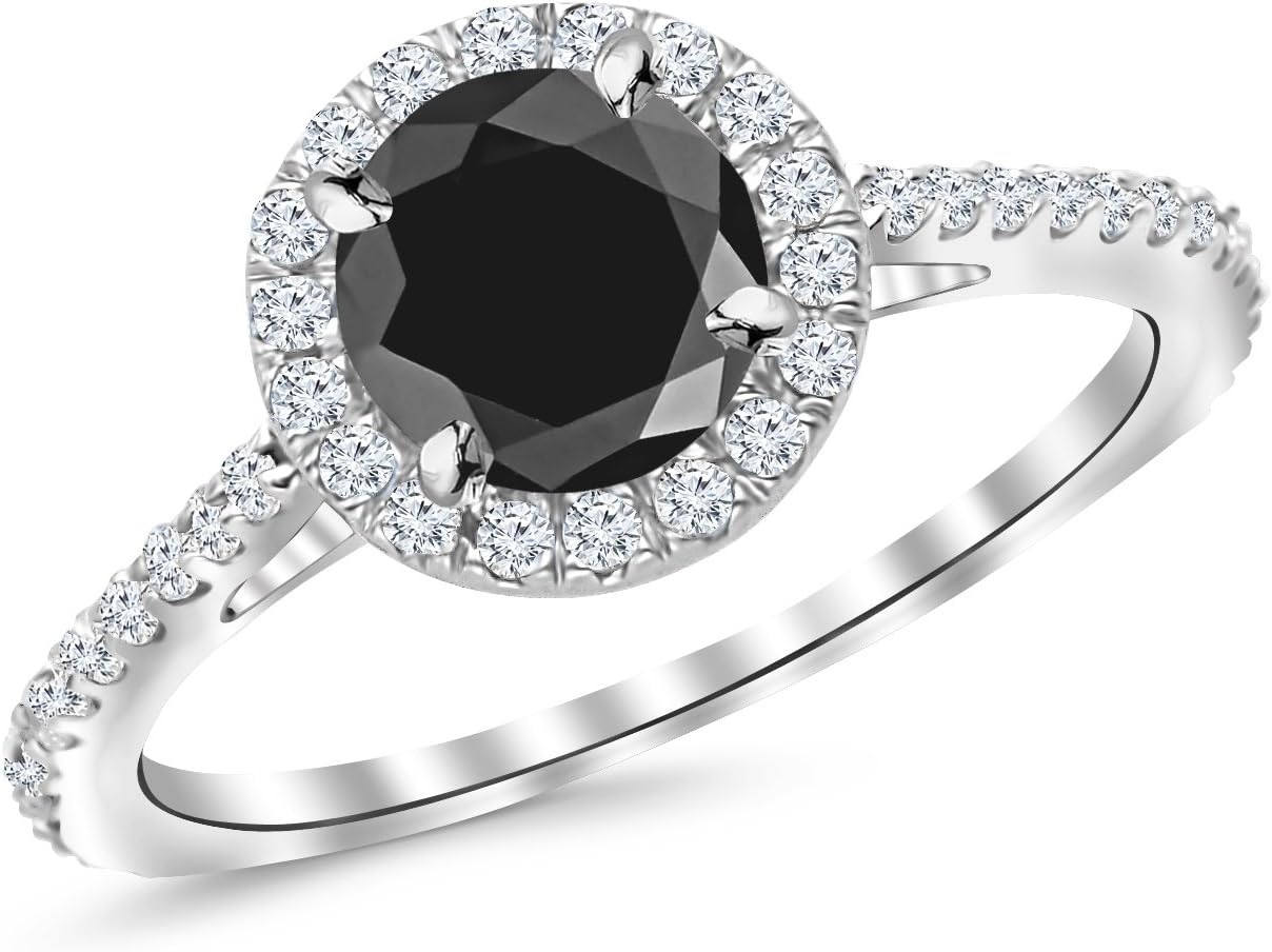 1.4 Carat 14K White Gold Twisting Infinity Gold Diamond Engagement Ring w/ 1 Carat Blue Diamond