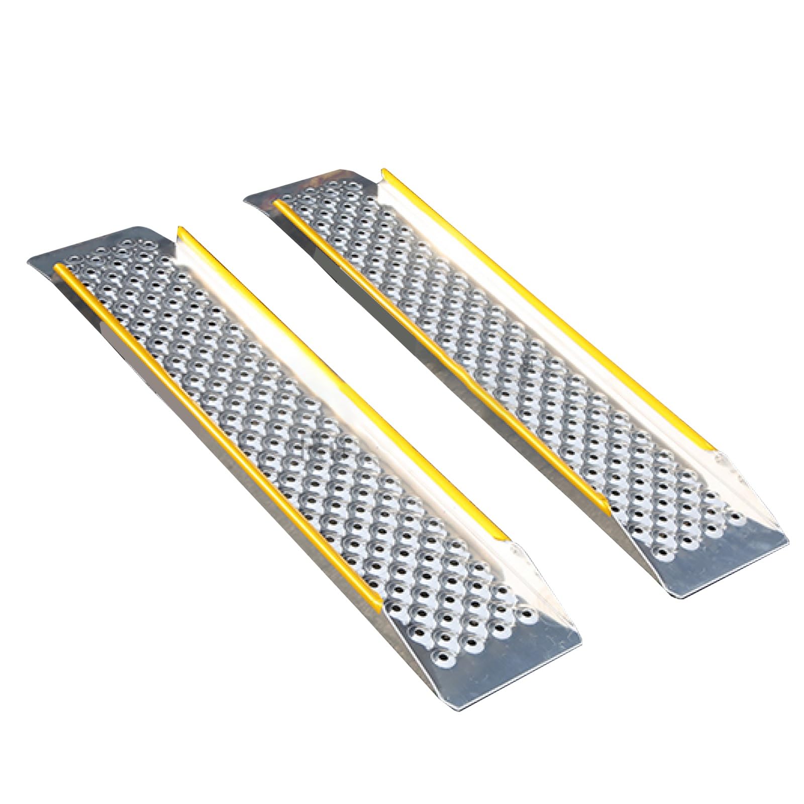 Rampe per Disabili in Alluminio, Rampe di Carico Lunga 100 cm per Sedie a Rotelle e Auto, Superficie Antiscivolo Leggera per Porte, Gradini
