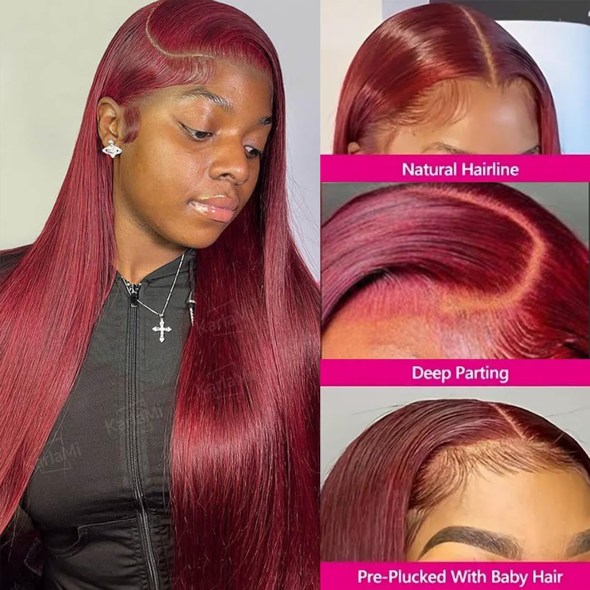 13x4 Transparent Frontal Wigs Human Hair, Body Wave Lace Front Wigs for Black Women, 100% Unprocessed Brazilian Hair Wigs with Pre Plucked Natural Hairline and Baby Hair 200% Density(20Inch)