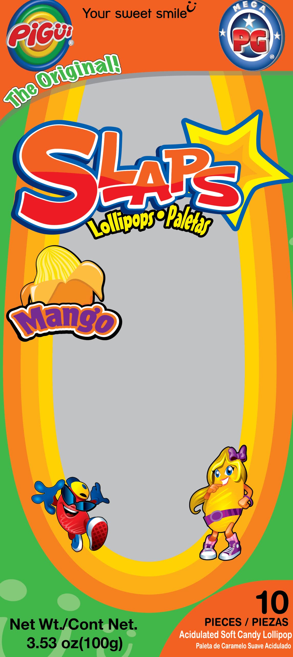 PIGUISLAPS MANGO LOLLIPOPS 10 pc