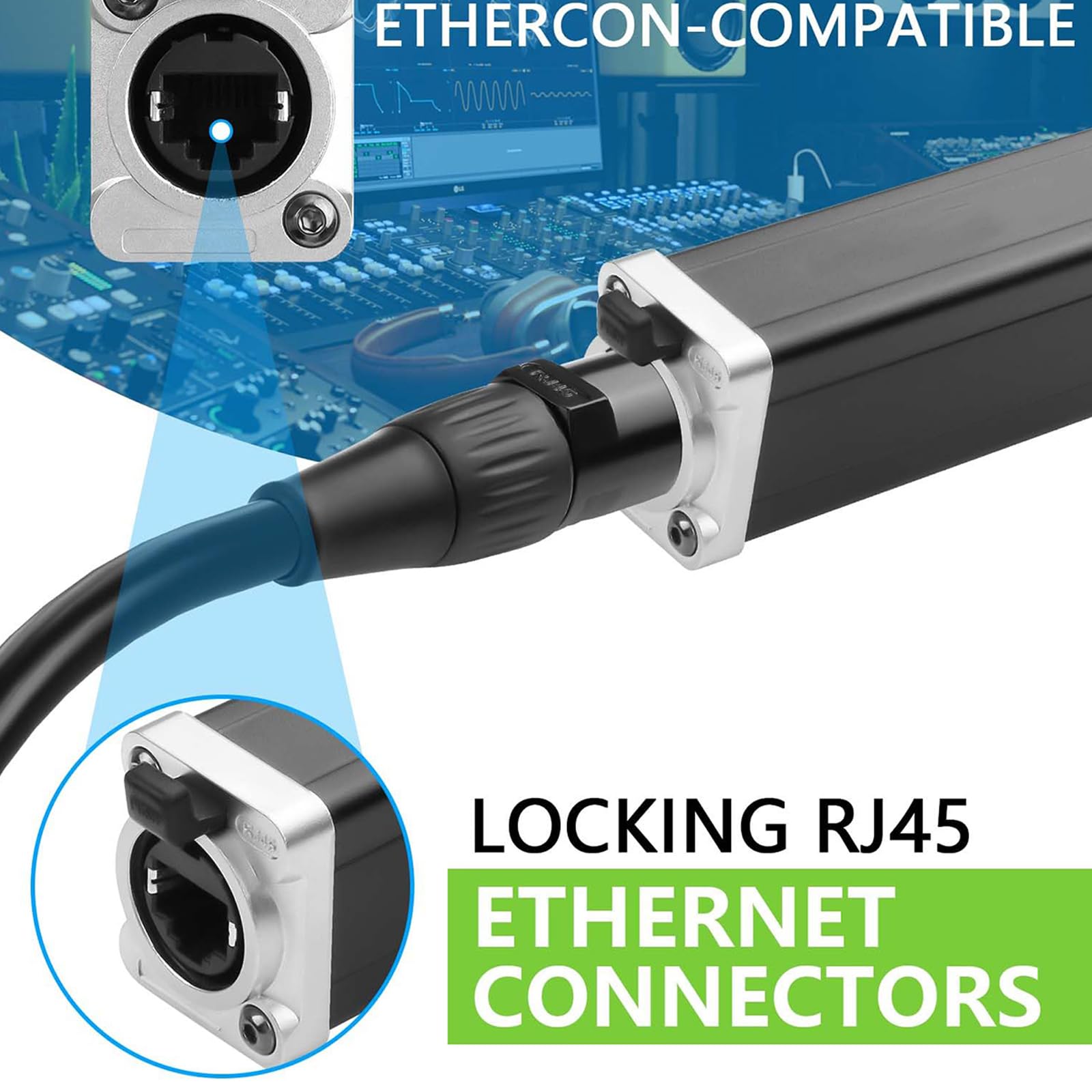 Prolunga Adattatore schermatura da 3 Pin a RJ45 con Protezioni schermatura per studi concerti e Applicazioni teatrali segnali Rete