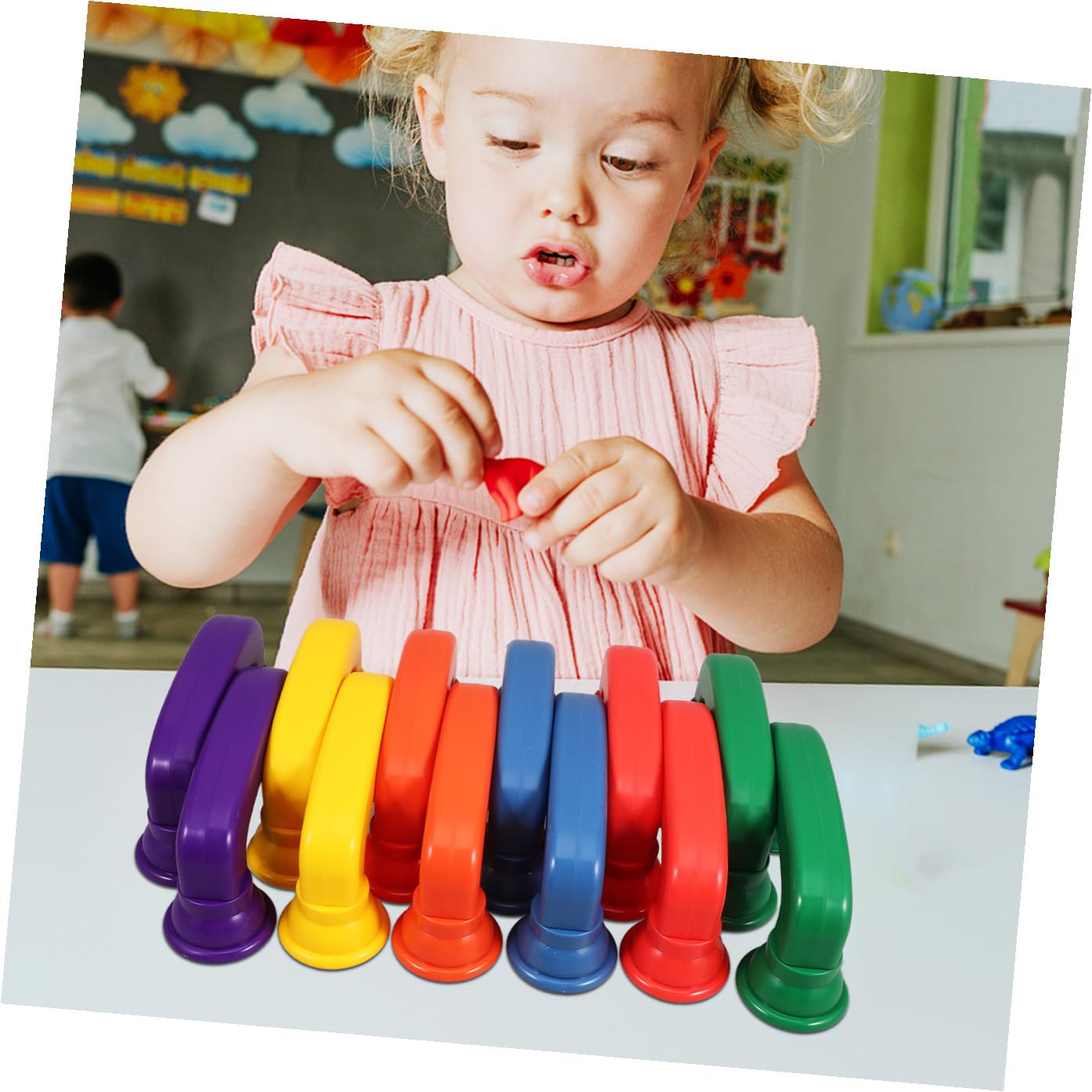 12 Piezas de Teléfono Susurrante de Plástico Abs, Juguete Educativo de Colores para Niños Bordes Suaves y Diseño Brillante Aula Hogar