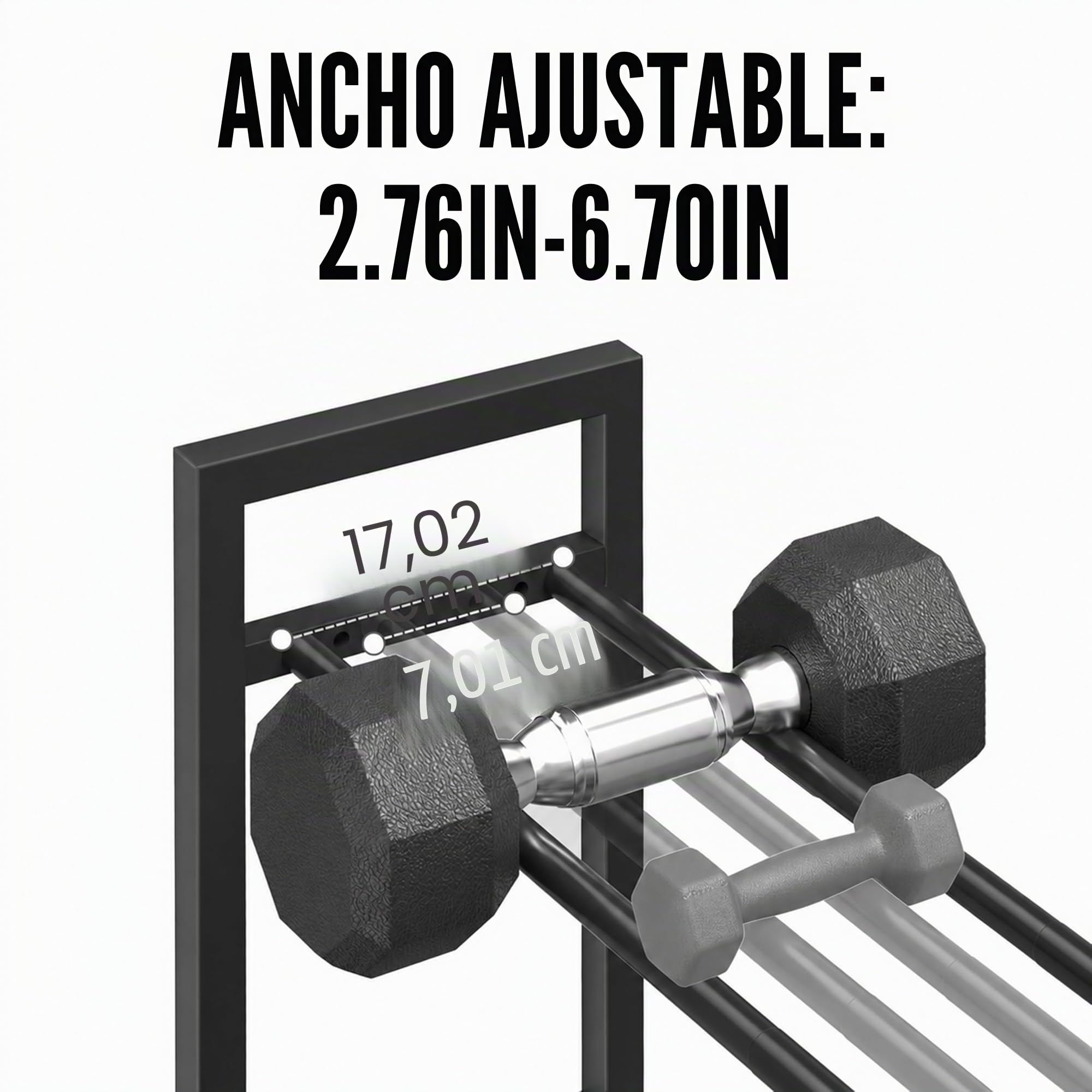 Soporte para mancuernas de 3 niveles/4 niveles, Rack de pesas para gimnasio en casa