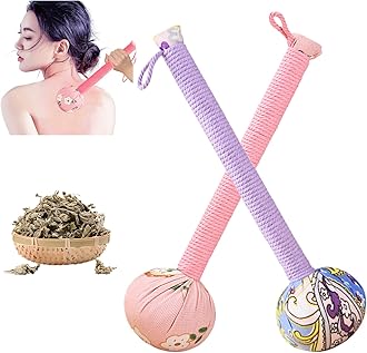 Mugwort Massage Hammer, Massage Tools Back, Shoulder & Body - Handheld Percussion Therapy Tool with US Design Patent, (Purple, Pink)