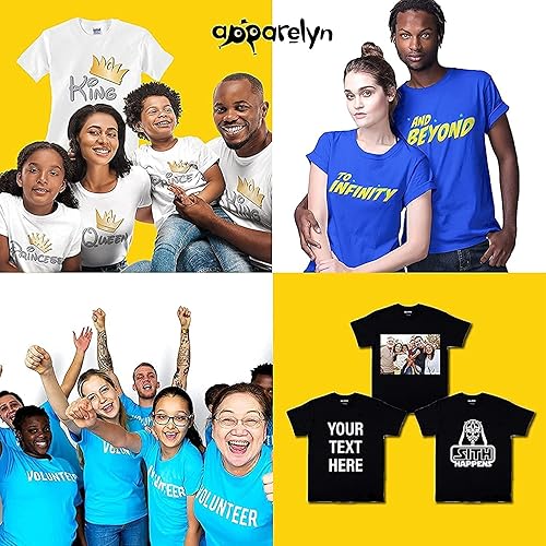 Miniatura 2 de Camisetas personalizadas para parejas Diseño personalizado a juego Opción delantera y trasera (se vende por separado), Multi