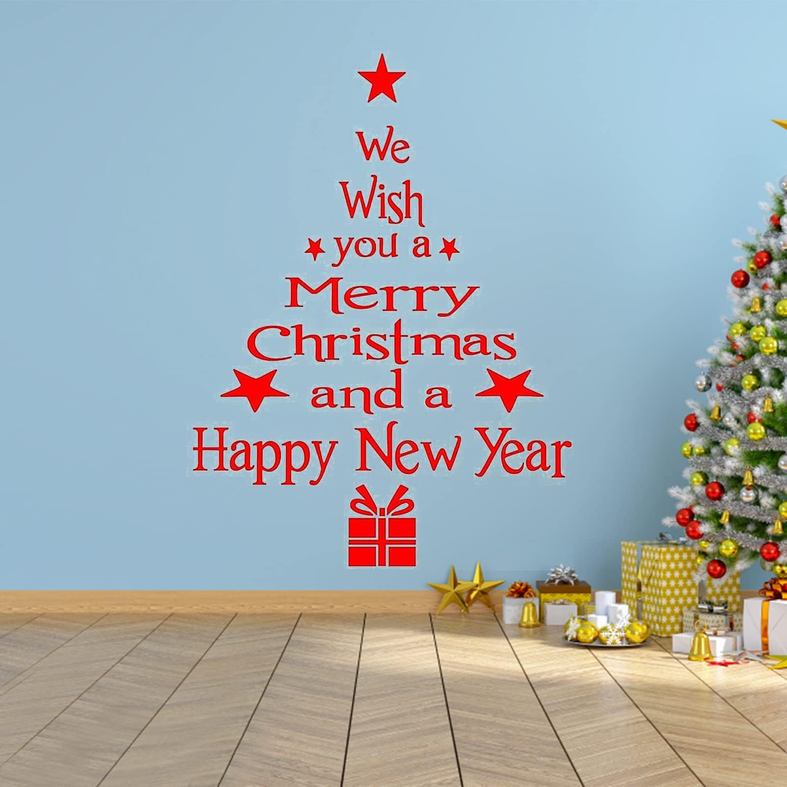Large Christmas Tree & Door Wall Stickers - Merry Xmas Decorations for Home & Party