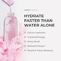 Vista 3 de Instant Hydration Paquetes de electrolitos en polvo – Mezcla de bebida sabor Algodón de Azúcar – Cero azúcar – Keto, vegano, sin gluten, sin OMG