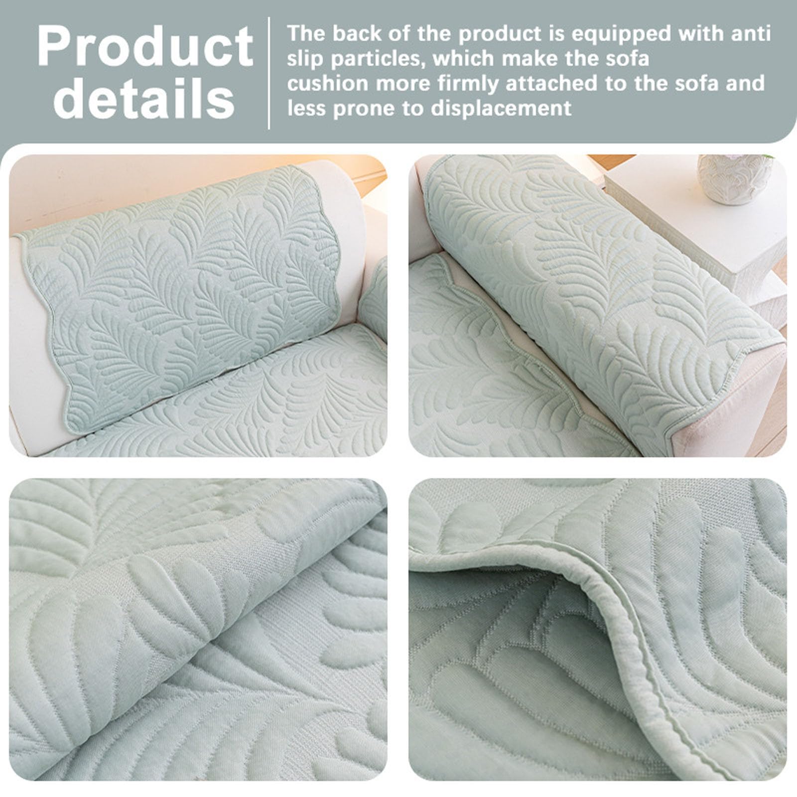 Housse Canapé Matelassée,Housse Canapé D'angle pour Sectionnel Forme de L | Housses Canape Protège Canapé Antidérapant Couvre Canapé Coussin de Canapé pour Salon Animaux et Décoration,Blue,110x160cm
