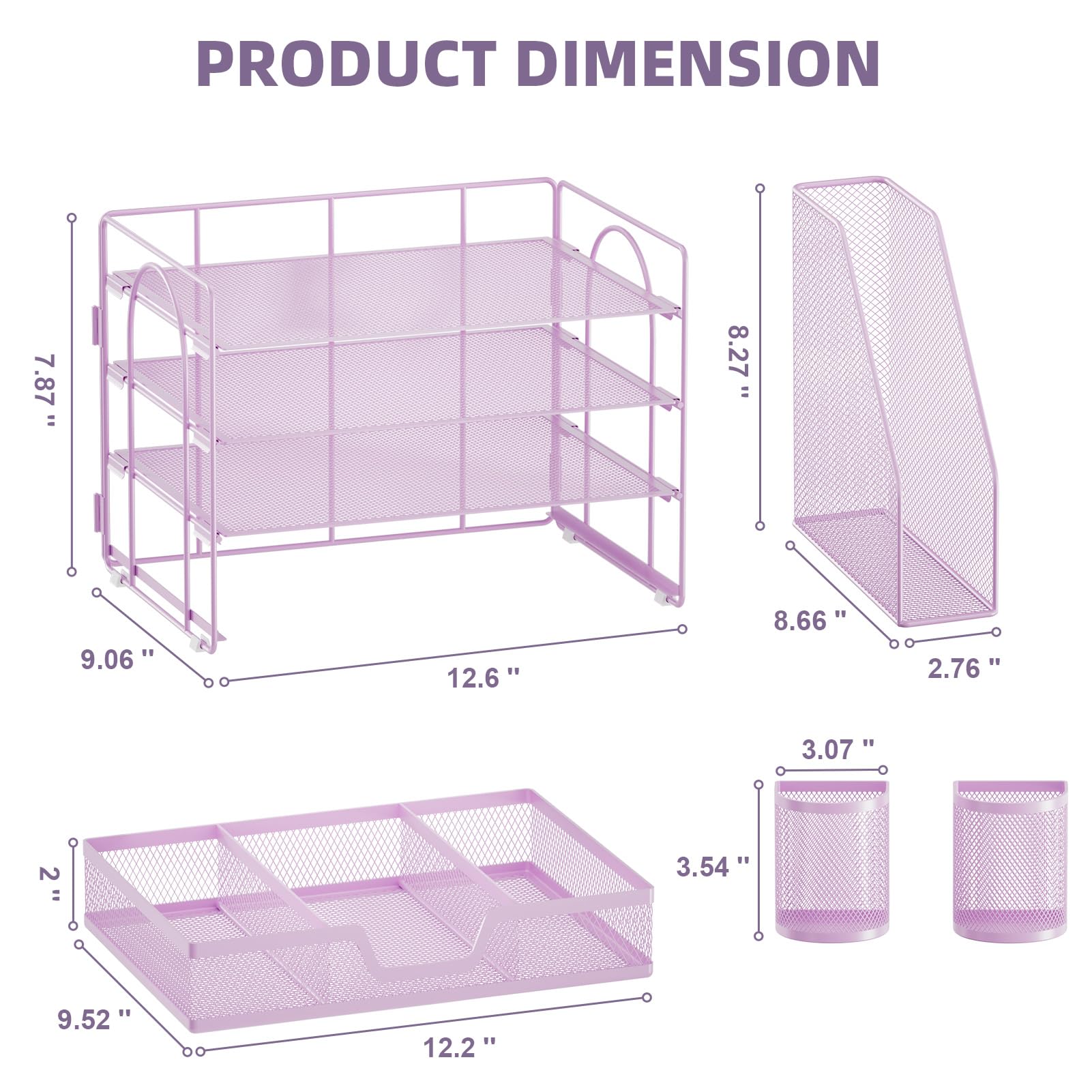Marbrasse Organizer da scrivania e accessori, organizer per lettere a 4 livelli con porta documenti, accessori da scrivania e spazio di lavoro, organizer da scrivania con cassetto e 2 portapenne, per
