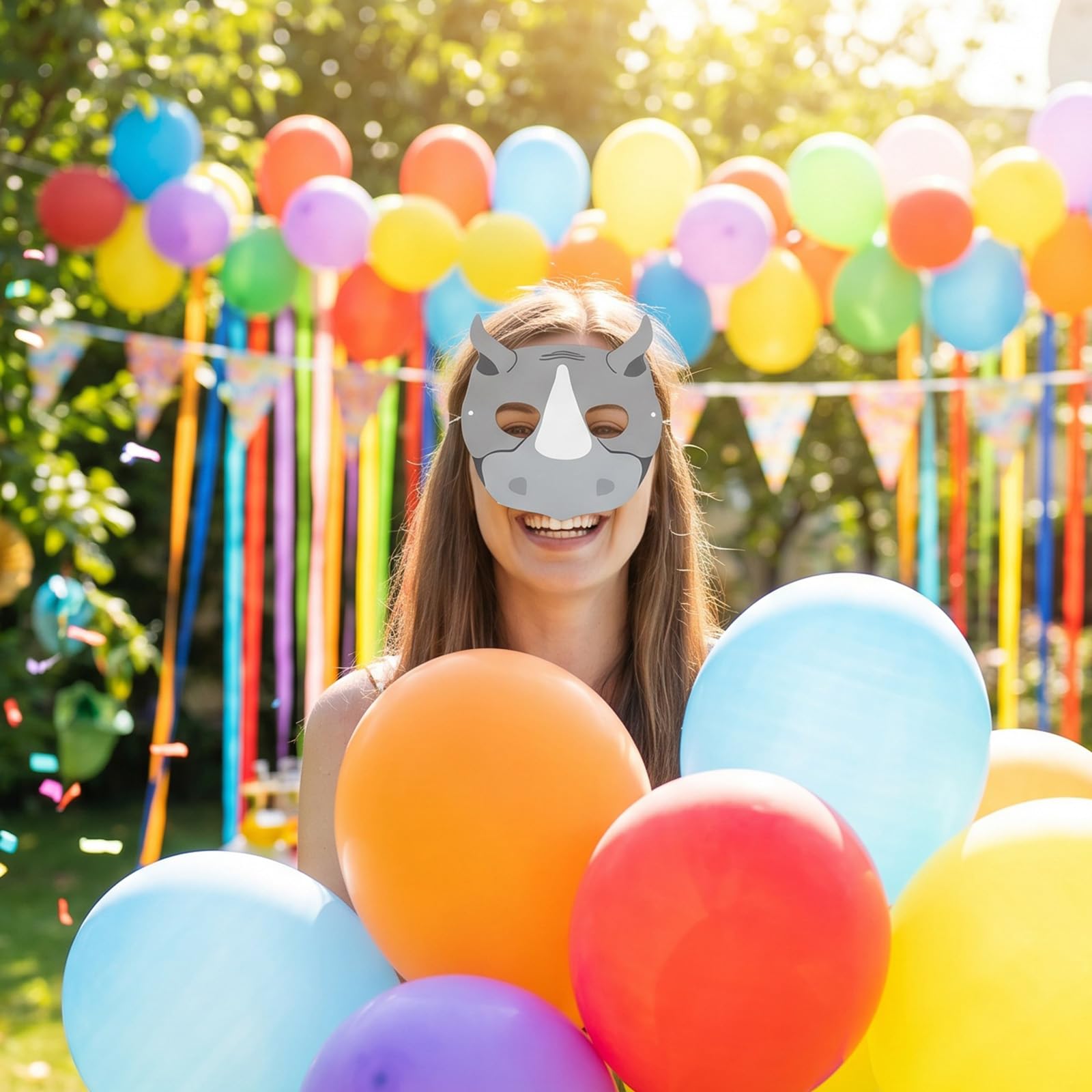 12 masek zwierzęcych dla dzieci, dżungla, zoo, maska Cosplay dla dzieci, urodziny, tematyka, dekoracja, rekwizyty, akcesoria, 12 sztuk