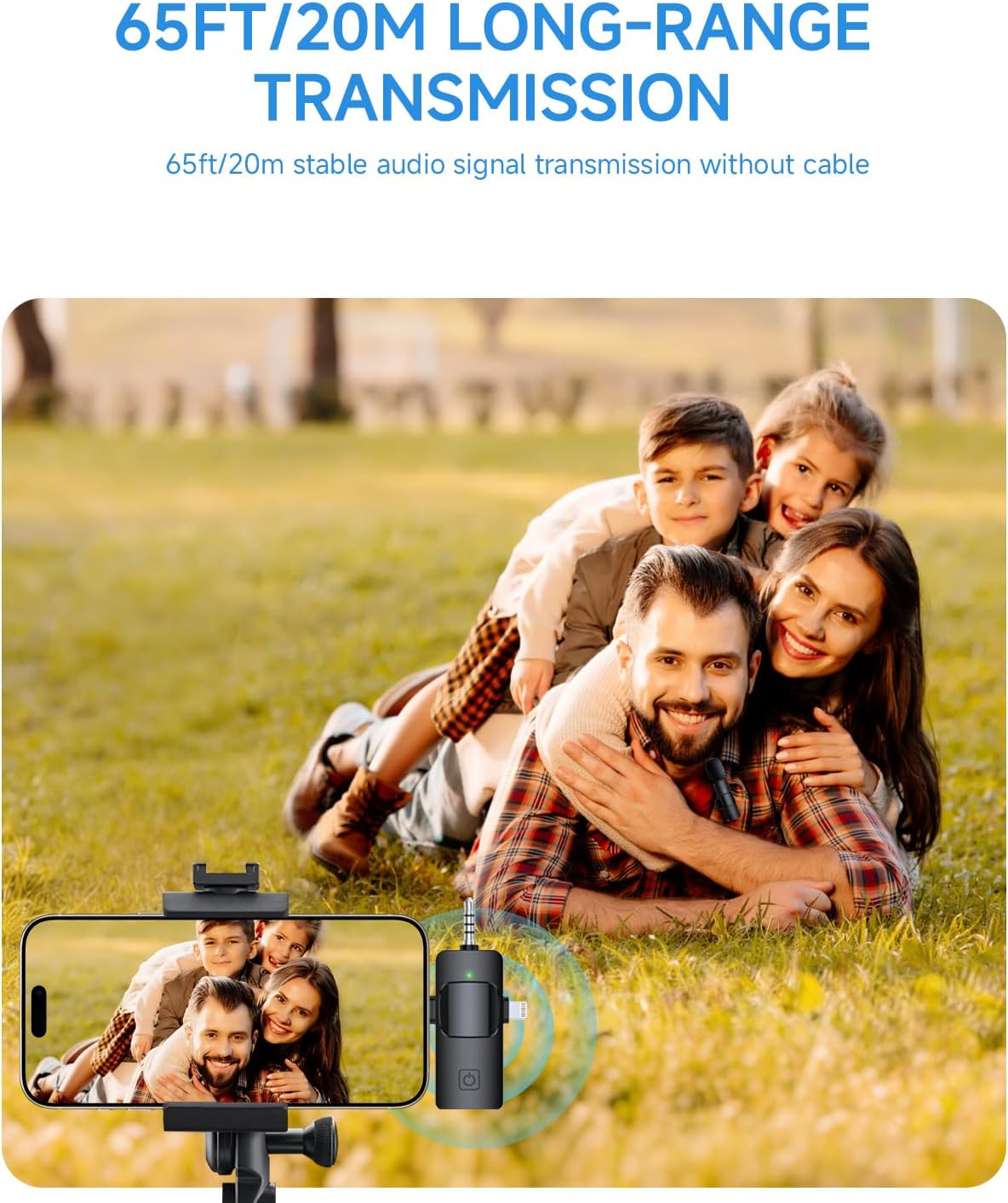 PQRQP Mini Microphone for iPhone - 3 in 1 Wireless Microphones for iOS/Android/Camera, Studio-Quality Audio, Plug & Play Clip Mic for Video Recording Podcast - Image 7