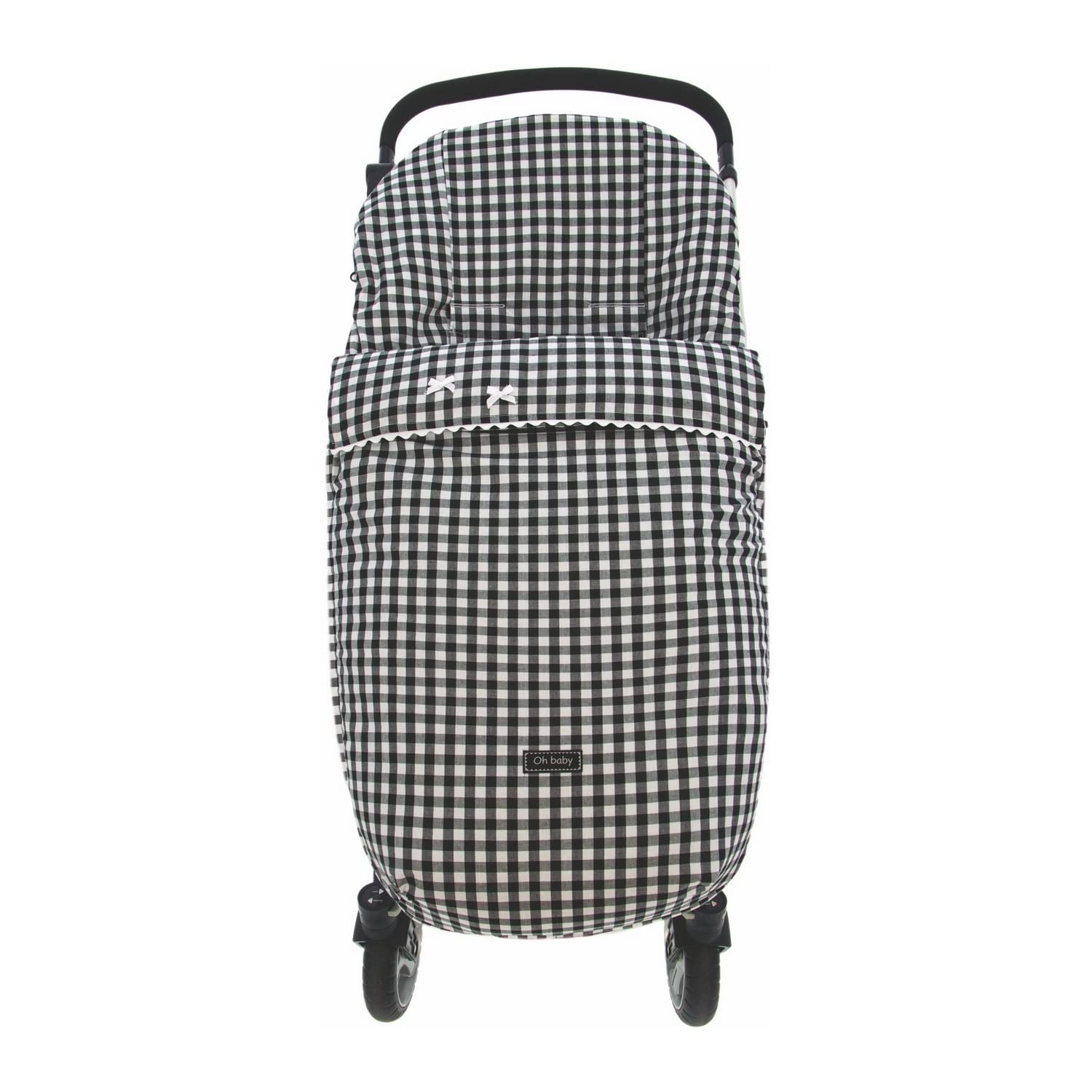 Rosy Fuentes Saco Silla de Paseo Universal - Saco Carrito Bebé - Funda de silla de paseo - Equipado para ser Ajustado perfectamente 0-negro