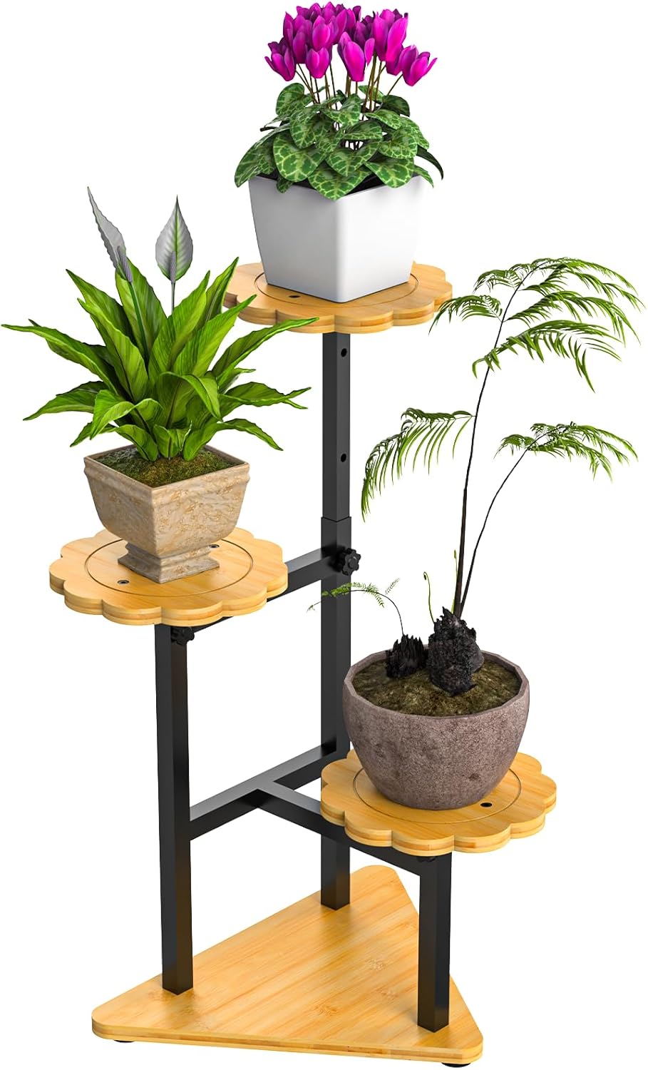 3 Tier Corner Plant Stand Indoor, Adjustable Indoor Small