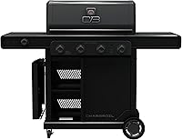 Char-Broil Pro Series 4-Burner Propane Gas Grill with Amplifire Tech, Griddle Insert & Side Burner - Versatile Black Cabinet