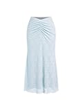 CIDER Maxi Skirts for Women Floral Lace Ruched Bodycon Mesh Skirt Boho Going Out Date Night Summer Outfit