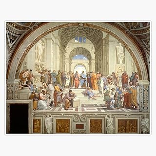 The School of Athens, Italian Renaissance, artist, Raphael. Bumper Sticker Vinyl Decal 5"