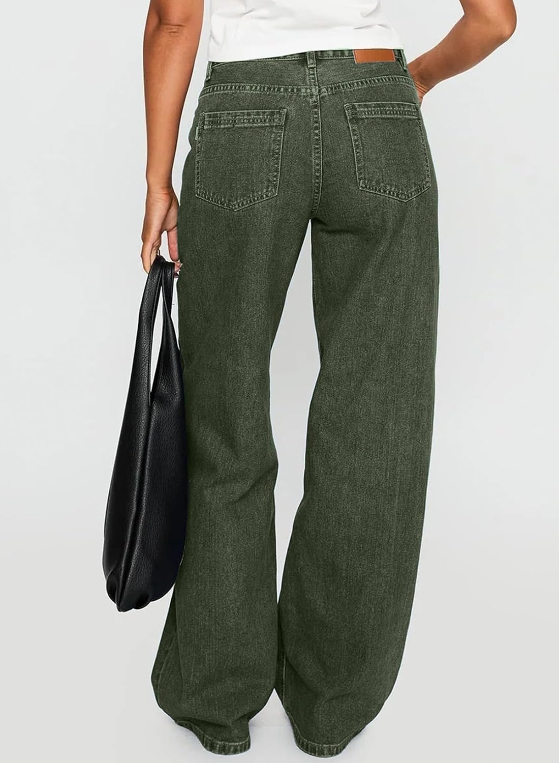 Sidefeel Women's High Waisted Jeans Loose Fit Wide Leg Denim Pants image 2