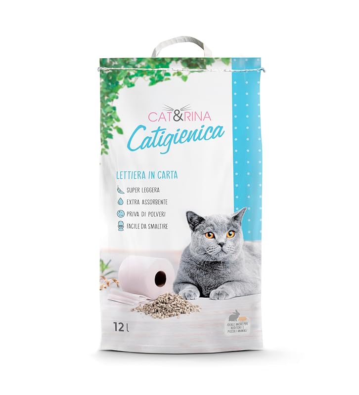 Caixa de areia descartável para gatos CAT&RINA Catigienica de papel 12 L