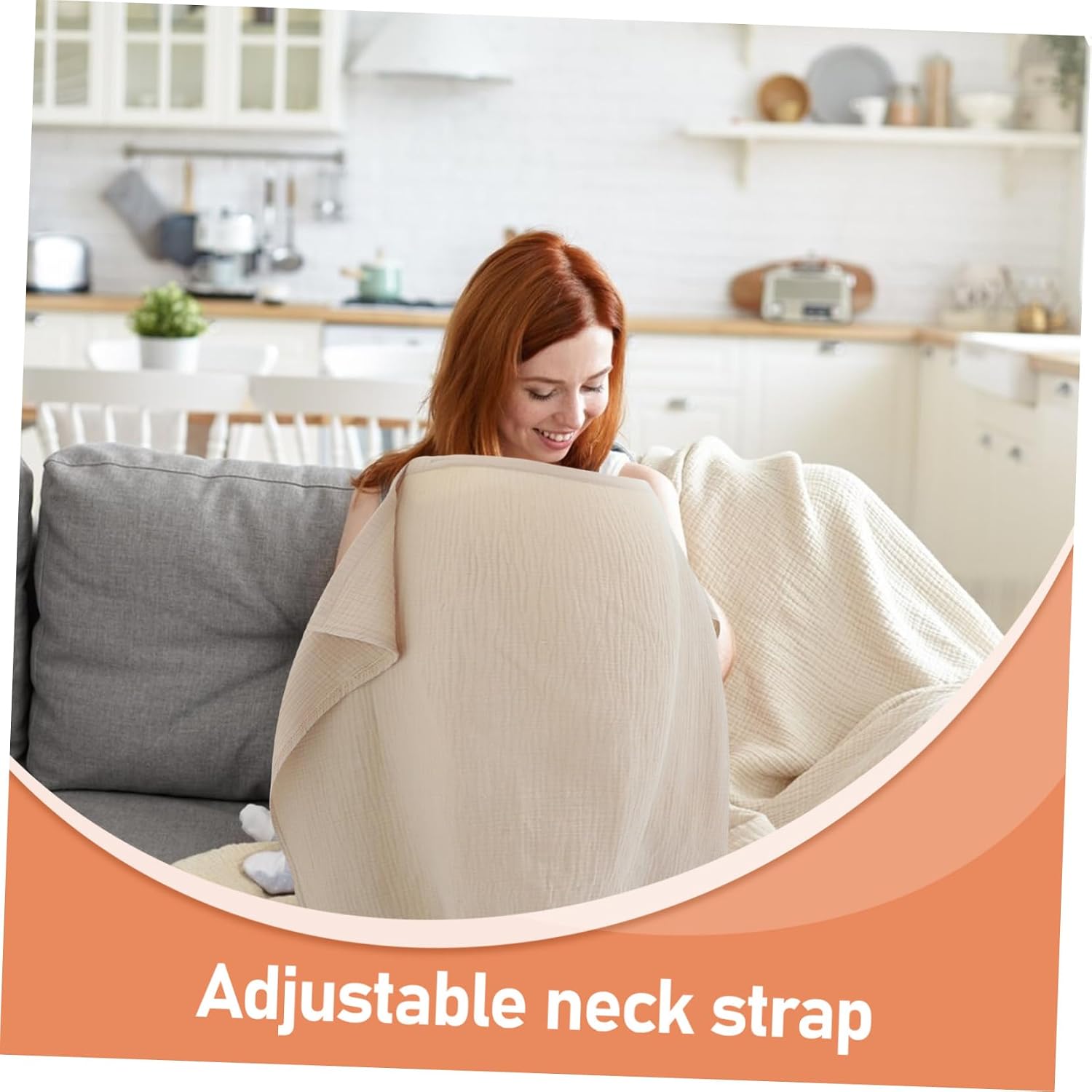 KOMBIUDA Breastfeeding Nursing Cover Muslin Car Seat Cover Privacy Lightweight Breastfeeding Shawl