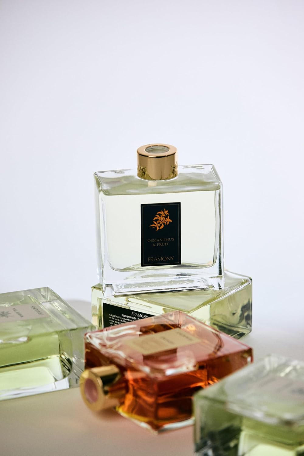 Fruity Floral Reed Diffuser - Golden Hour Luxury Hotel Scent, Sun-Drenched Apricot & Peony Floral, Exotic Boutique Home Fragrance, 6.4 fl oz(Osmanthus & Fruit)