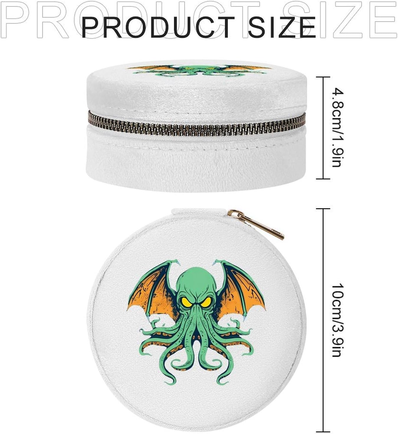 Octopus FunnyCthulhu Travel Jewelry Case Box White-style image 2