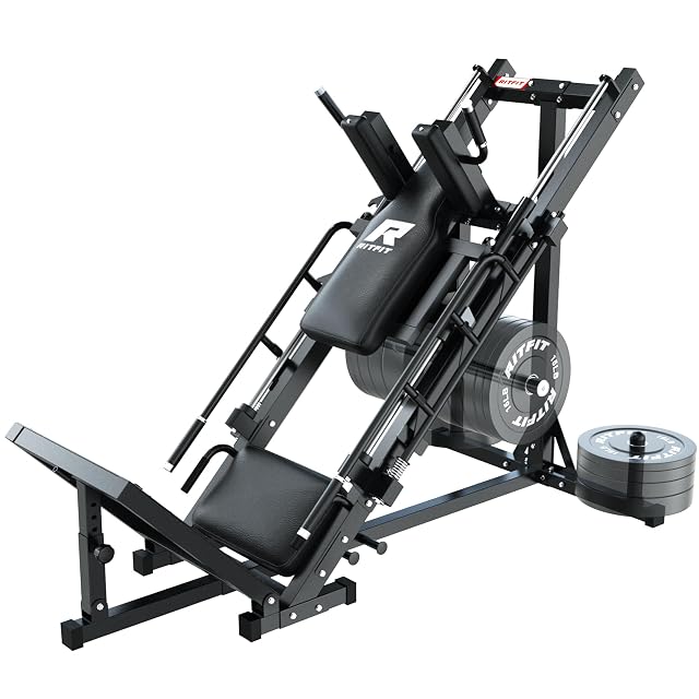RitFit Leg Press Hack Squat Machine Professional Adjustable Leg Press Machine for Home Gym with Linear Bearing Specialty